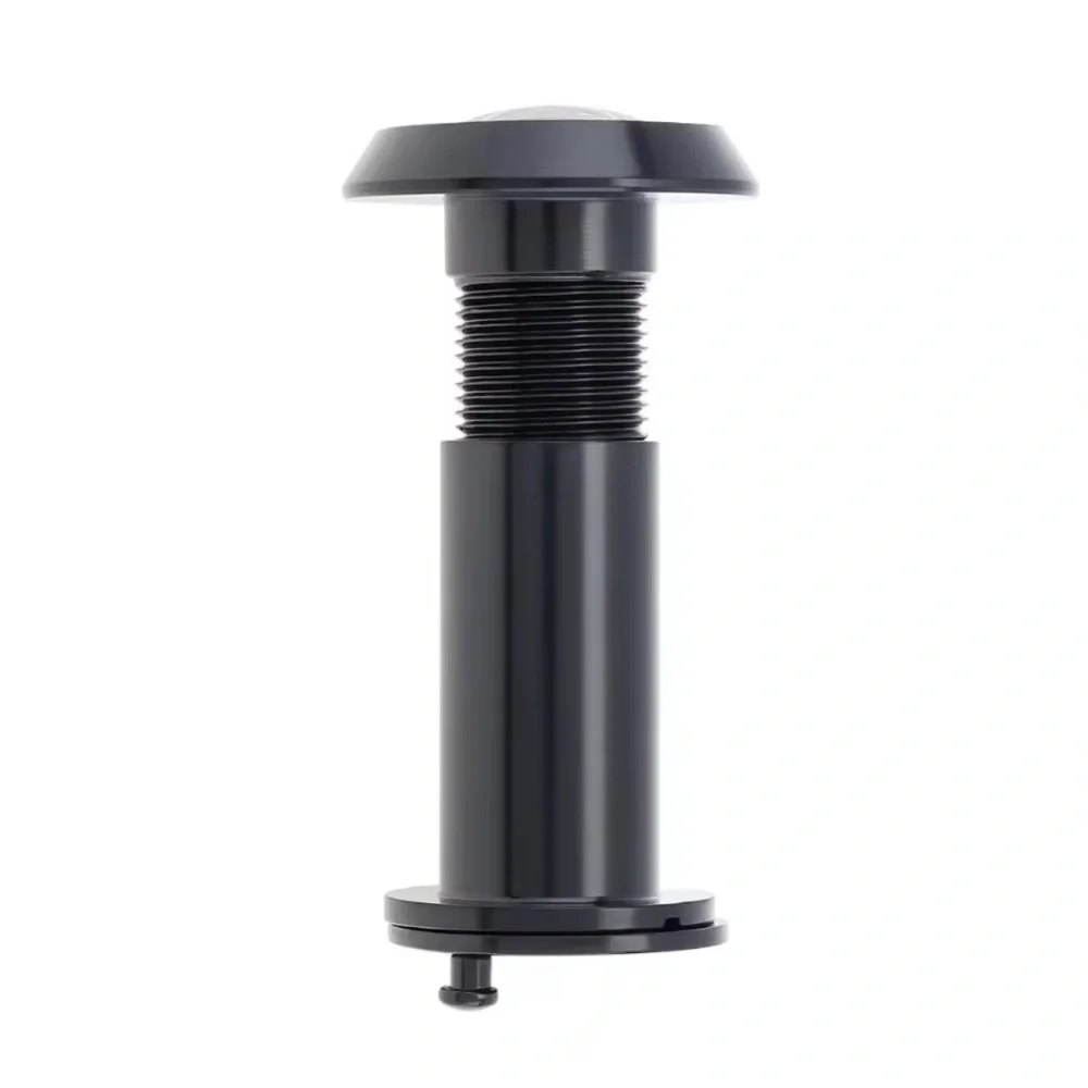 Black Door Viewer with Drill Bit Peephole 200 Degree Zinc Alloy with 16mm/0.63in
